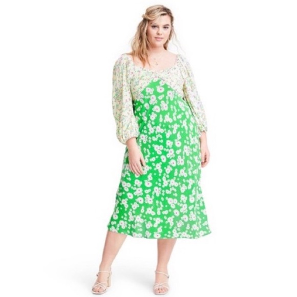 Rixo Daisy Long Sleeve Swing Dress Tulip size 16W/18W 20W/22W 28W/30W - Picture 4 of 11